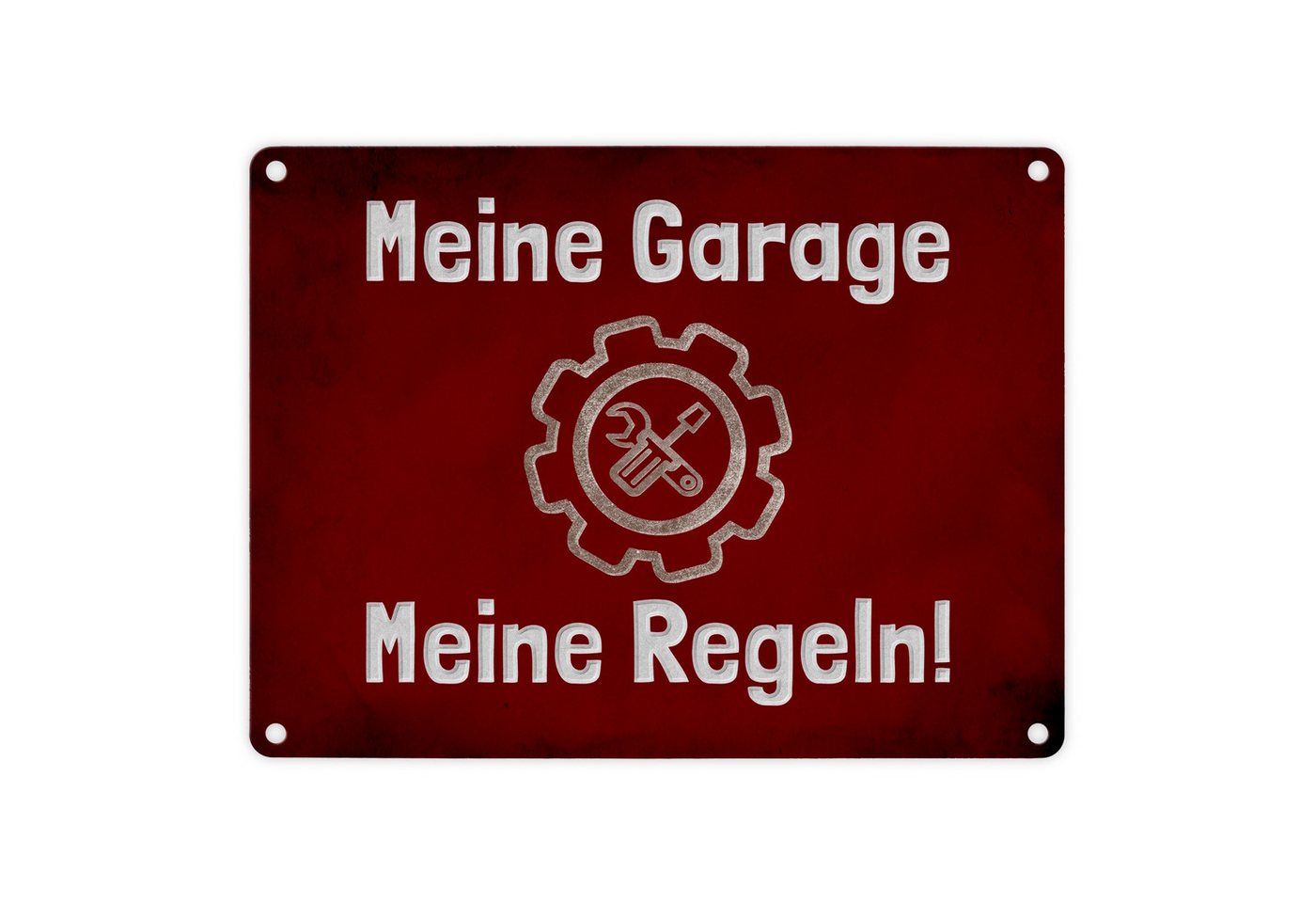speecheese Metallschild Meine Garage Regeln! Metallschild in 15x20 cm mit Schrauber Emblem speecheese Metallschild Meine Garage Regeln! Metallschild in 15x20 cm mit Schrauber Emblem von speecheese