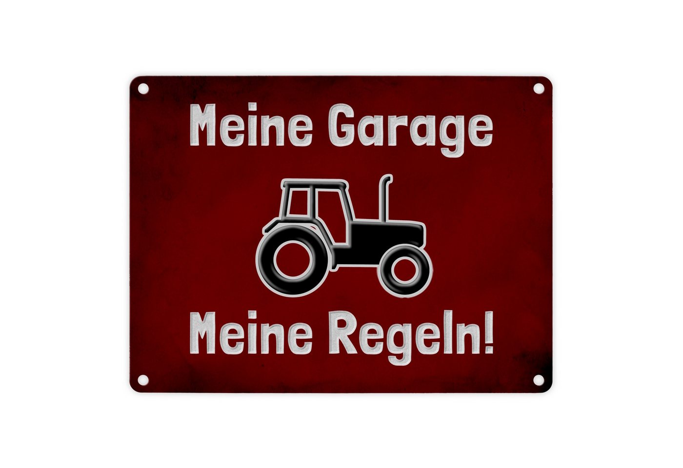 speecheese Metallschild Meine Garage Regeln! Metallschild in 15x20 cm mit Traktor und rotem speecheese Metallschild Meine Garage Regeln! Metallschild in 15x20 cm mit Traktor und rotem von speecheese
