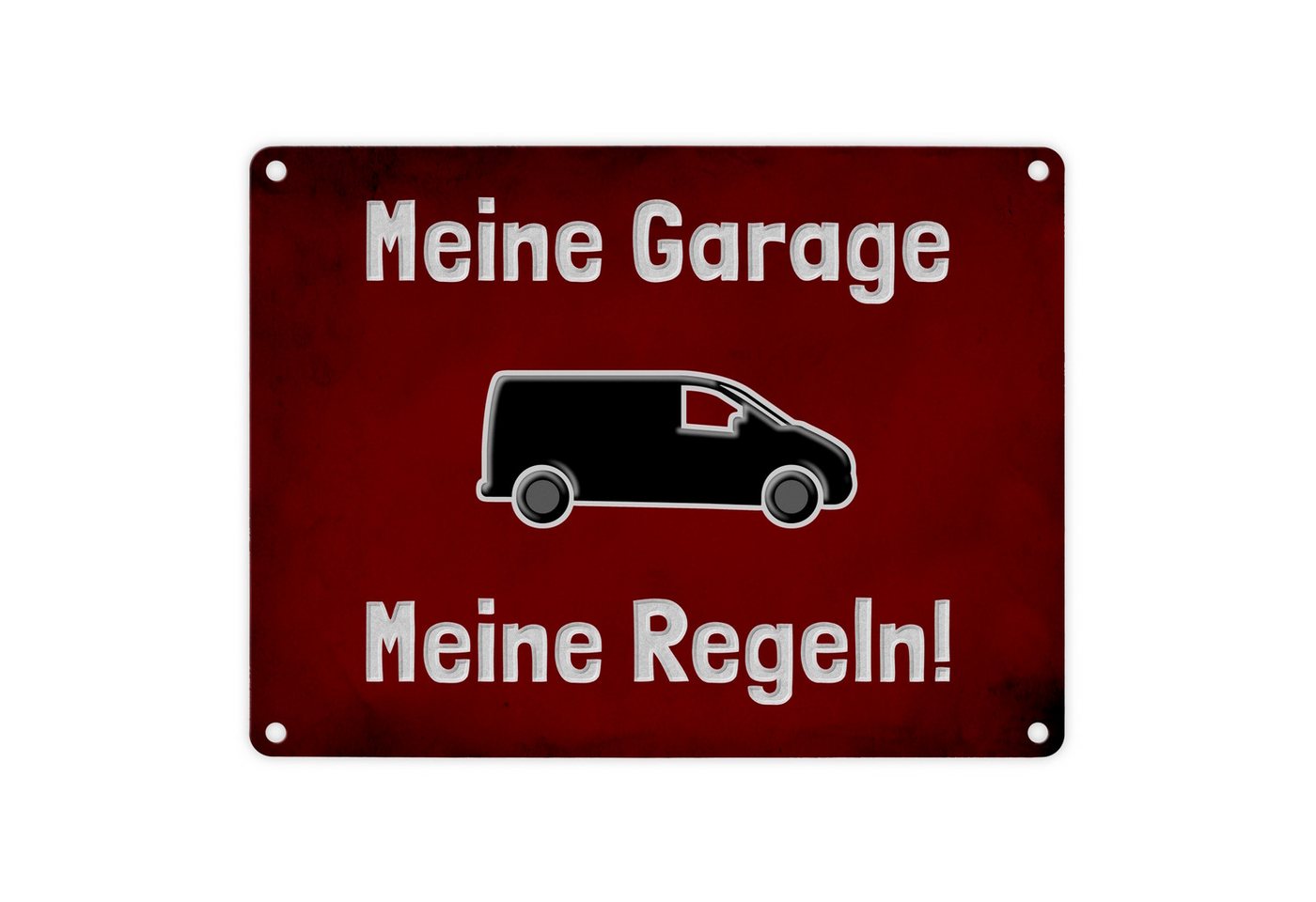 speecheese Metallschild Meine Garage Regeln! Metallschild in 15x20 cm mit Van und rotem speecheese Metallschild Meine Garage Regeln! Metallschild in 15x20 cm mit Van und rotem von speecheese