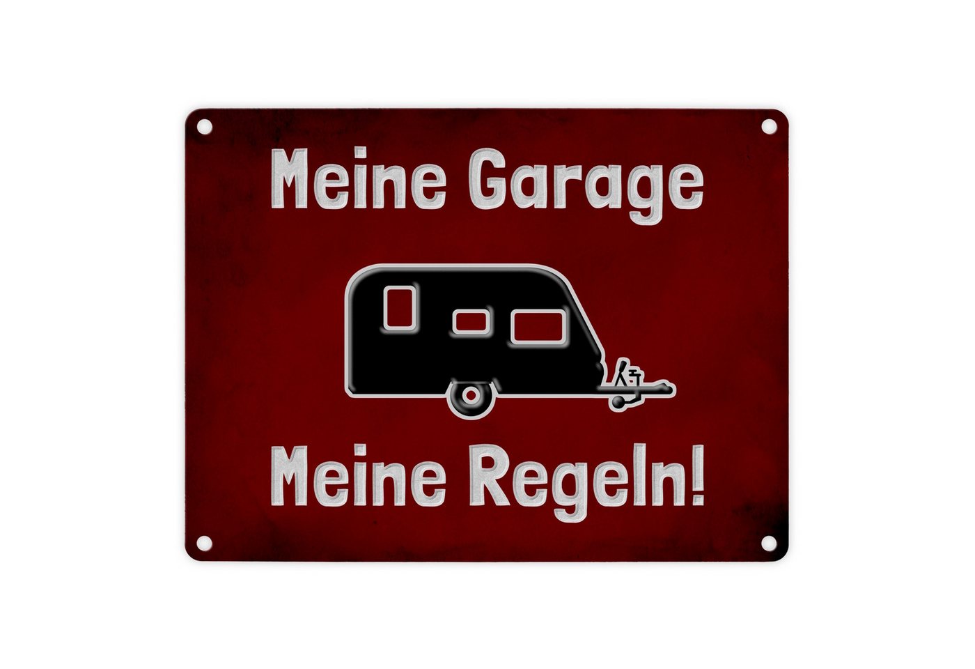 speecheese Metallschild Meine Garage Regeln! Metallschild in 15x20 cm mit Wohnwagen und rotem speecheese Metallschild Meine Garage Regeln! Metallschild in 15x20 cm mit Wohnwagen und rotem von speecheese