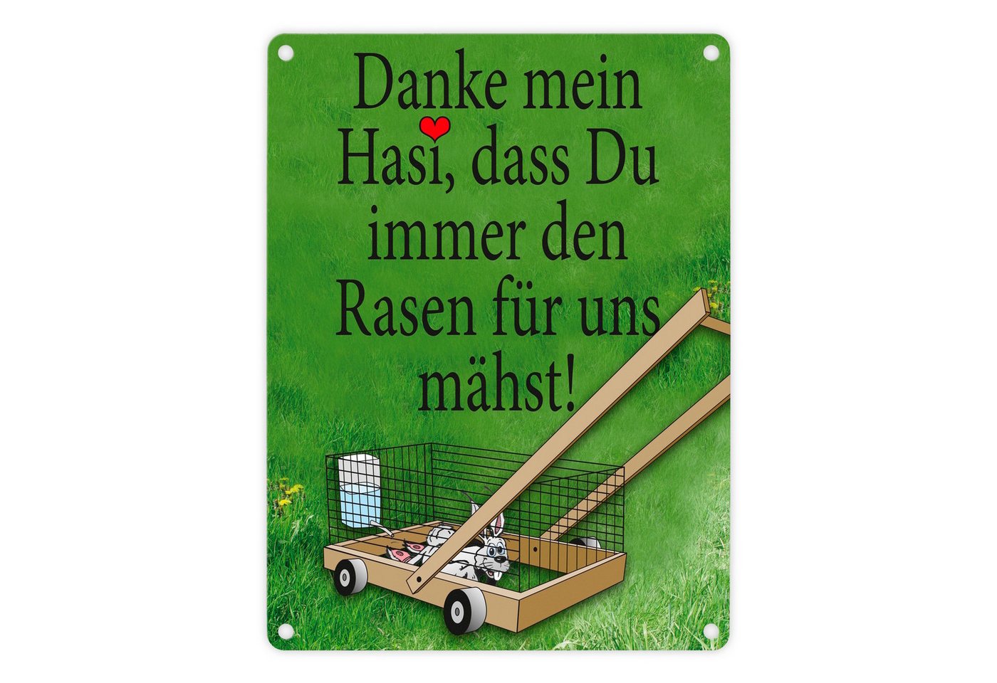 speecheese Metallschild Metallschild in 15x20 cm Comic-Hase für Rasenmäher-Fans speecheese Metallschild Metallschild in 15x20 cm Comic-Hase für Rasenmäher-Fans von speecheese