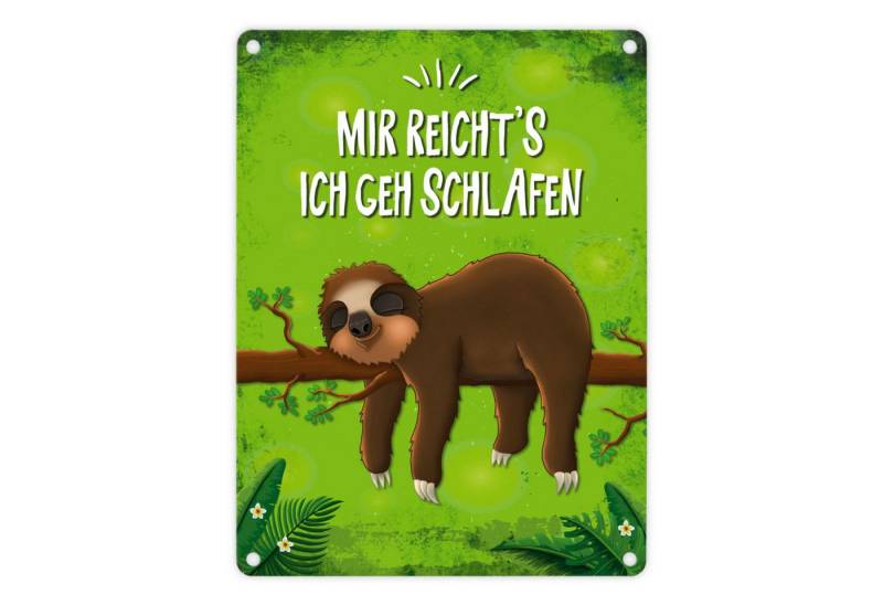 speecheese Metallschild Metallschild mit Faultier auf Baum Motiv und Spruch: Mir reicht's ich speecheese Metallschild Metallschild mit Faultier auf Baum Motiv und Spruch: Mir reicht's ich von speecheese