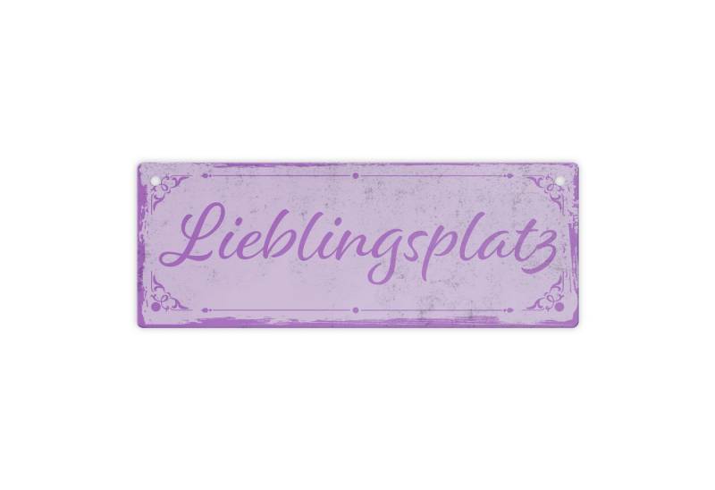 speecheese Metallschild Metallschild mit schönem Design Lieblingsplatz im rustikalen Stil in speecheese Metallschild Metallschild mit schönem Design Lieblingsplatz im rustikalen Stil in von speecheese