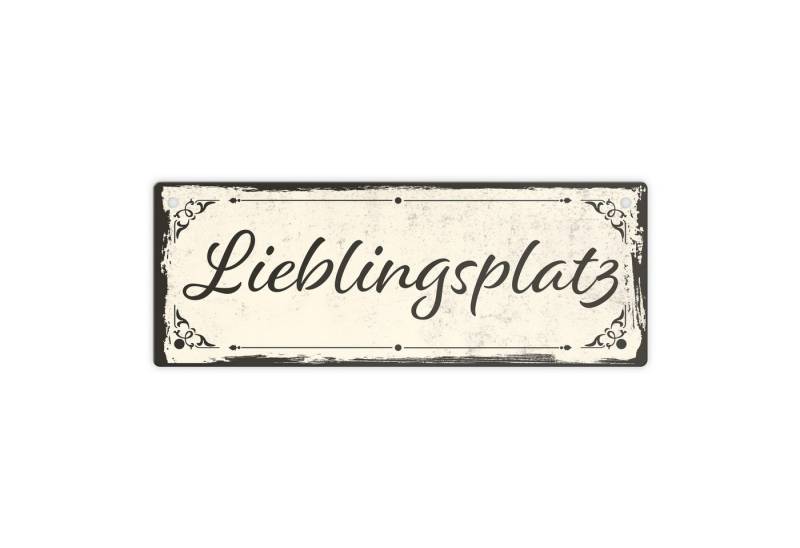 speecheese Metallschild Metallschild mit schönem Design Lieblingsplatz im rustikalen Stil in speecheese Metallschild Metallschild mit schönem Design Lieblingsplatz im rustikalen Stil in von speecheese