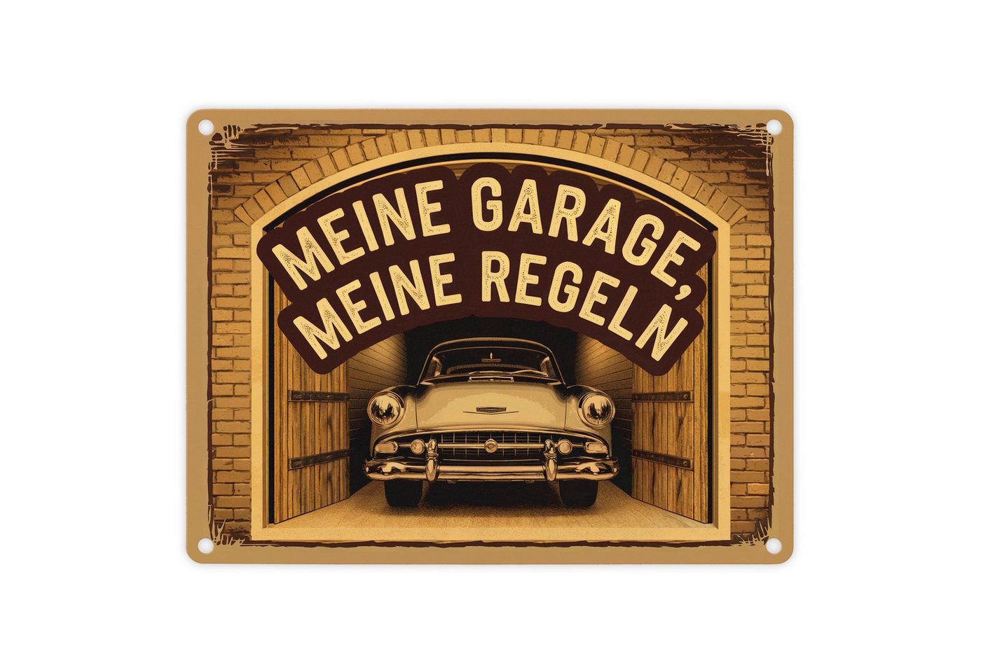 speecheese Metallschild Oldtimer - meine Garage meine Regeln Metallschild in 15x20 cm speecheese Metallschild Oldtimer - meine Garage meine Regeln Metallschild in 15x20 cm von speecheese