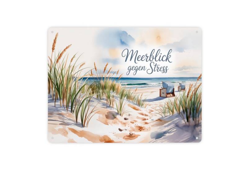 speecheese Metallschild Ostsee Strandkorb Metallschild XXL in 28x38 cm Meerblick gegen Stress speecheese Metallschild Ostsee Strandkorb Metallschild XXL in 28x38 cm Meerblick gegen Stress von speecheese