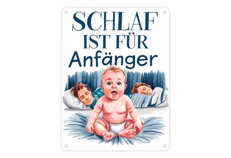 speecheese Metallschild Schlaf ist für Anfänger Metallschild in 15x20 cm Baby in Windeln speecheese Metallschild Schlaf ist für Anfänger Metallschild in 15x20 cm Baby in Windeln von speecheese