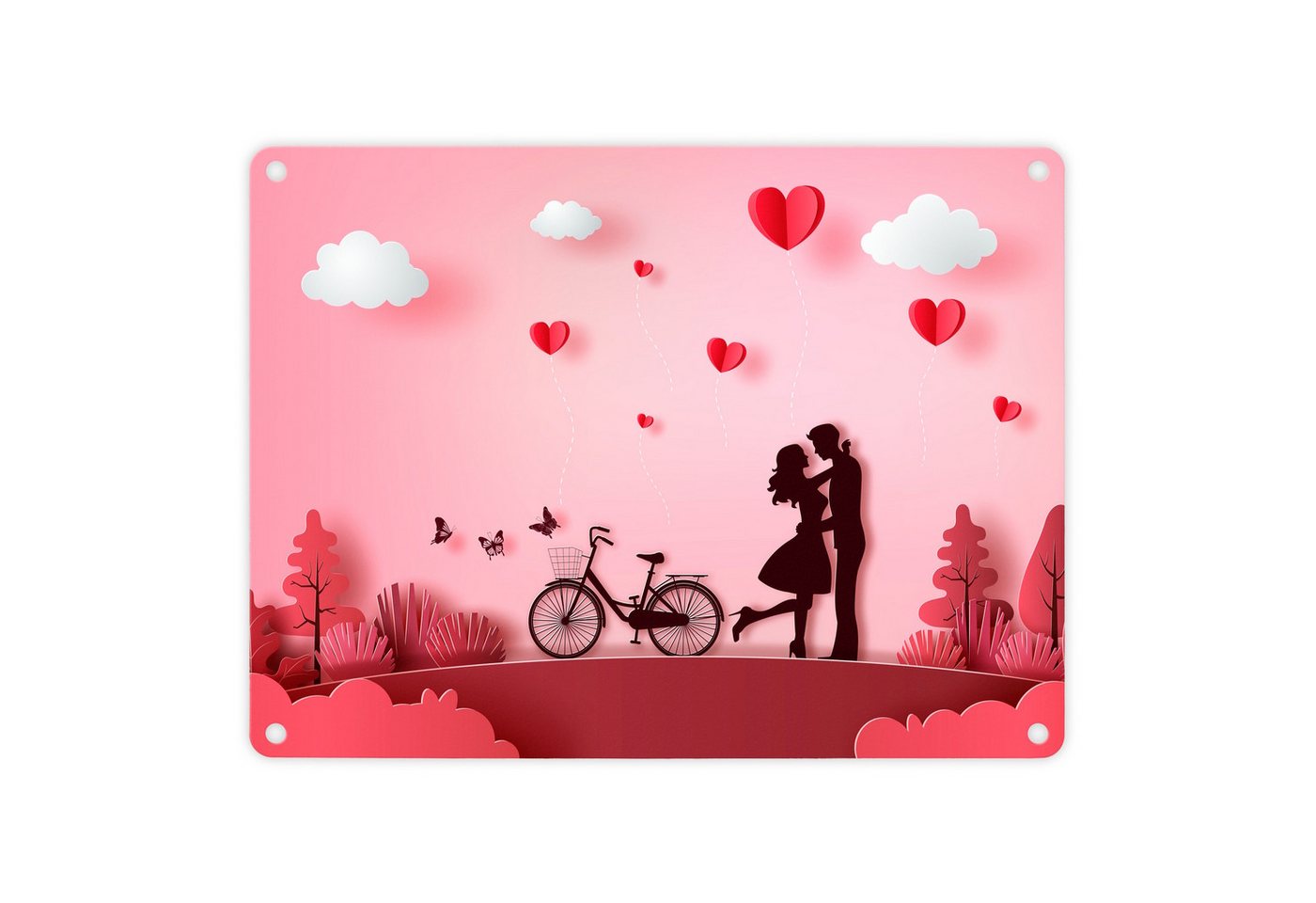 speecheese Metallschild True Love in Red Wahre Liebe Metallschild Schild Blechschild von speecheese