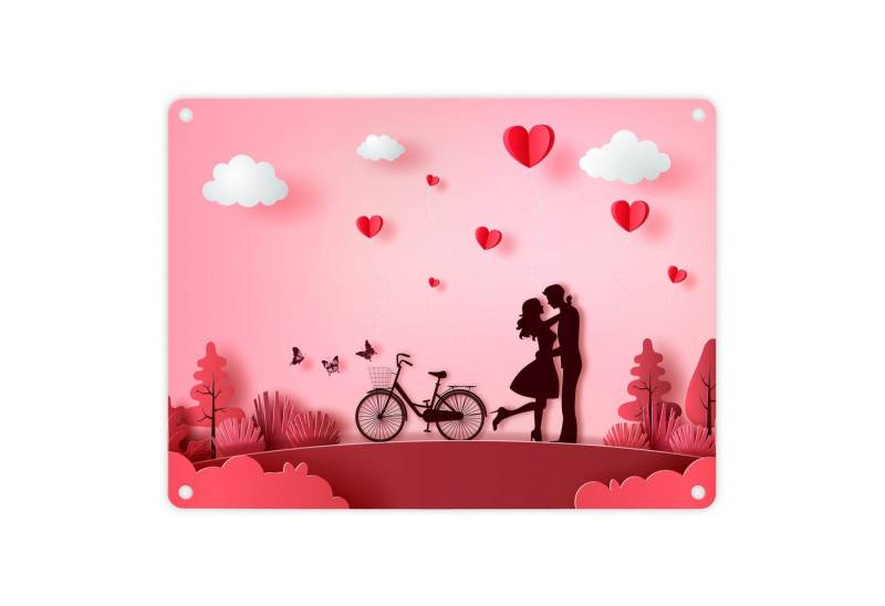 speecheese Metallschild True Love in Red Wahre Liebe Metallschild Schild Blechschild von speecheese