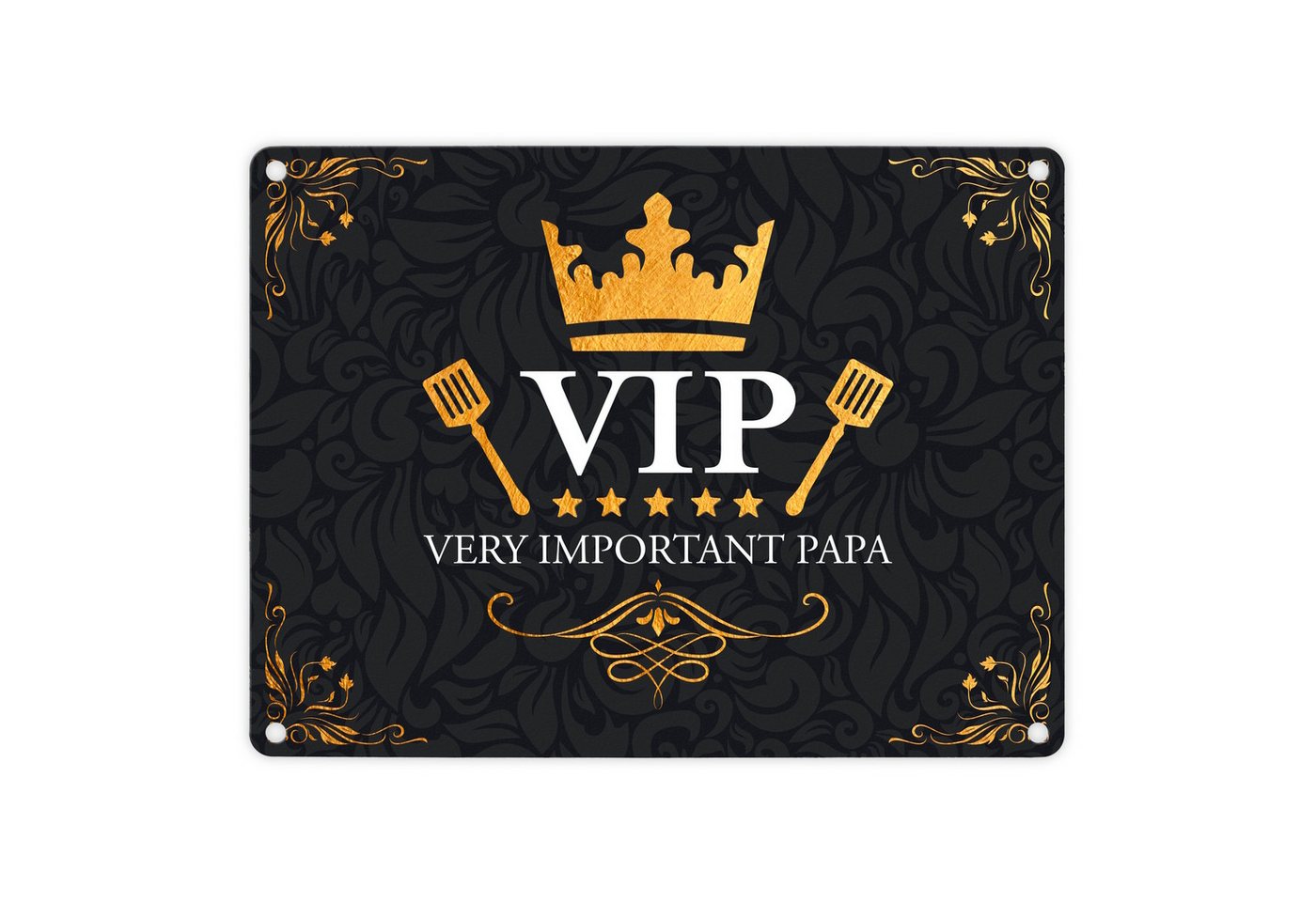 speecheese Metallschild Very Important Papa Metallschild mit VIP Motiv Schild Blechschild von speecheese