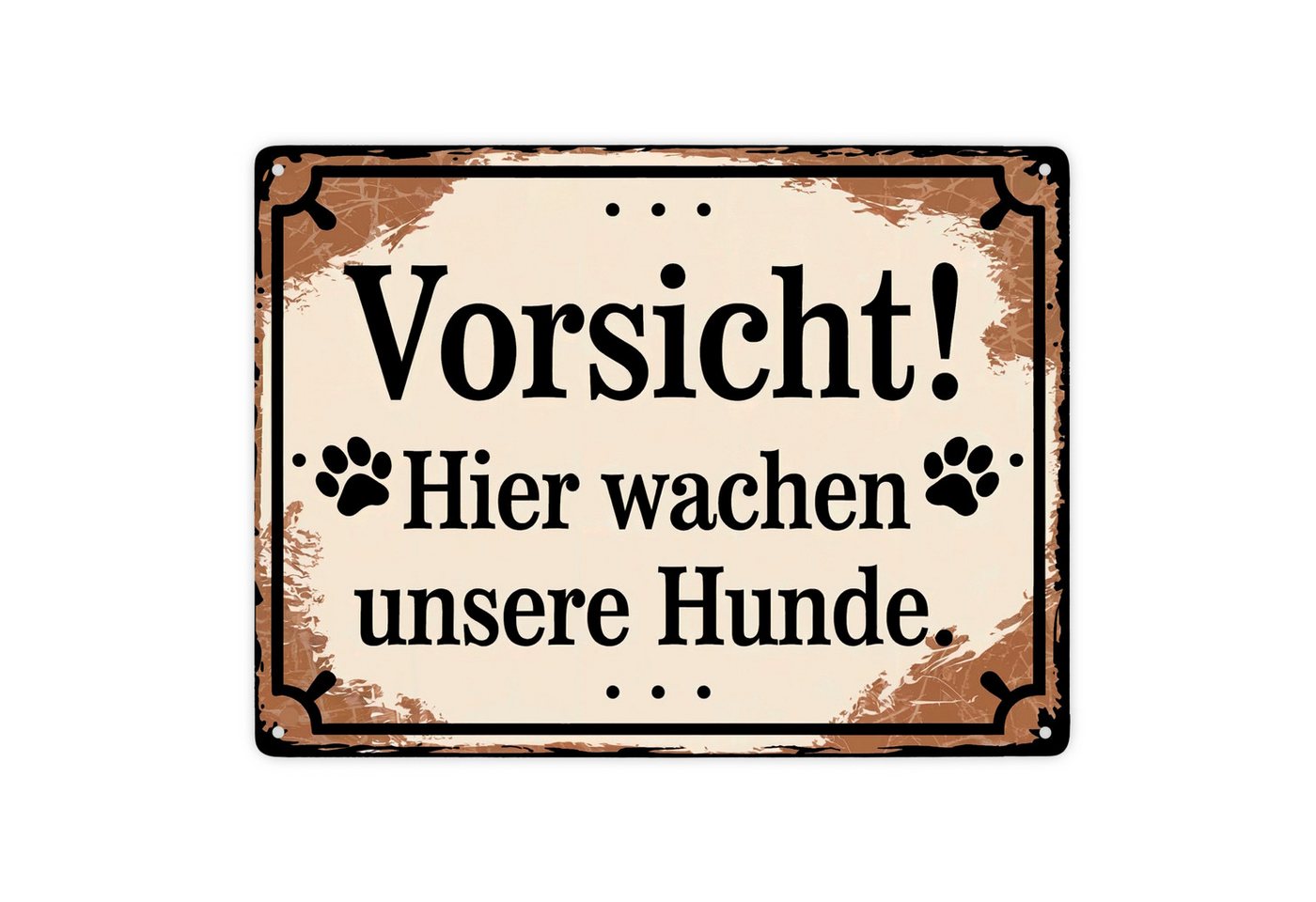 speecheese Metallschild Vorsicht Hier wachen unsere Hunde Metallschild XXL in 28x38 cm speecheese Metallschild Vorsicht Hier wachen unsere Hunde Metallschild XXL in 28x38 cm von speecheese