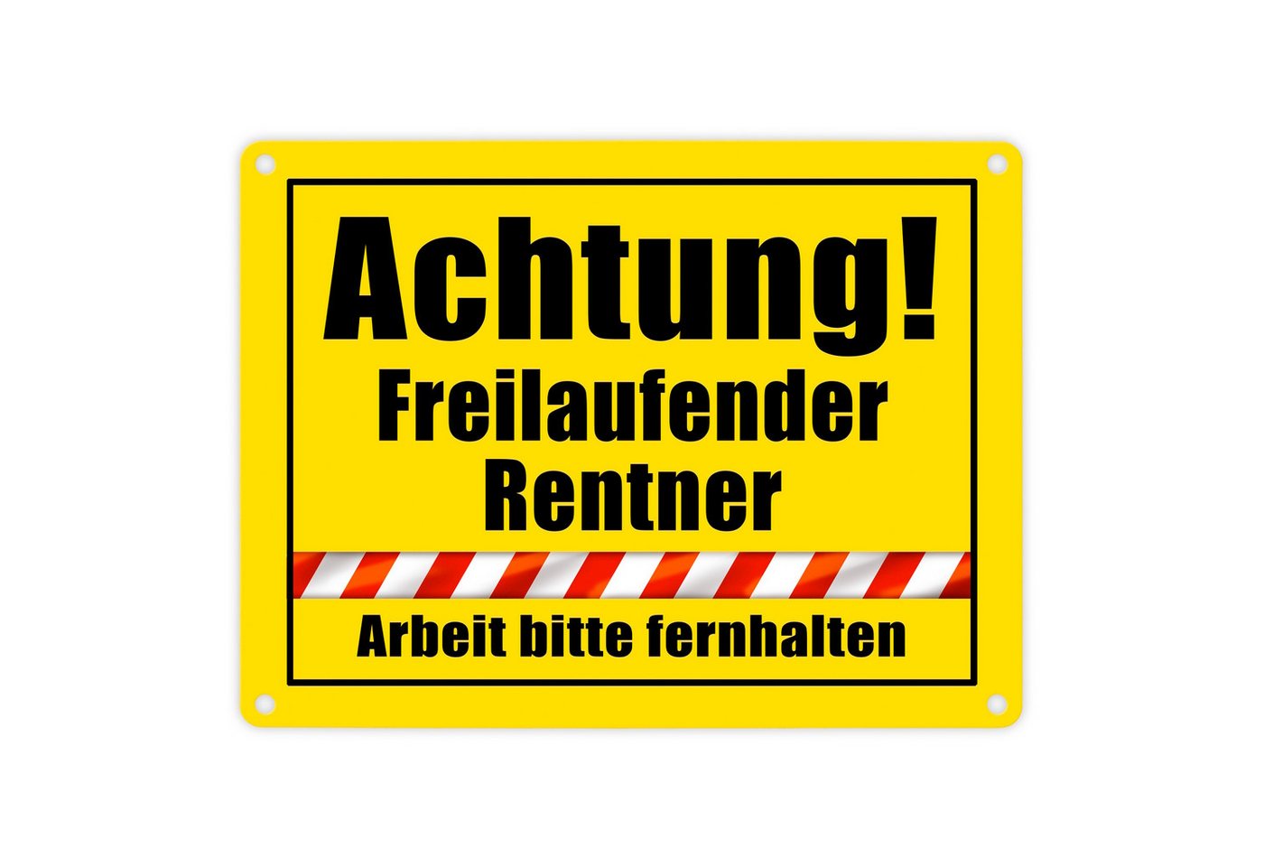speecheese Metallschild Warnschild Renteneintritt Metallschild in 15x20 cm mit Spruch Rentner von speecheese