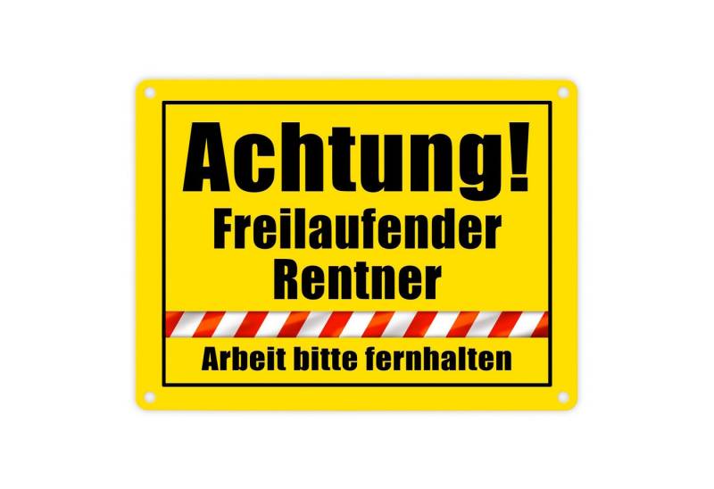 speecheese Metallschild Warnschild Renteneintritt Metallschild in 15x20 cm mit Spruch Rentner von speecheese