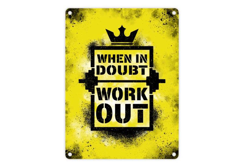 speecheese Metallschild When in doubt Work out Metallschild 15x20 cm mit motivierendem Spruch speecheese Metallschild When in doubt Work out Metallschild 15x20 cm mit motivierendem Spruch von speecheese