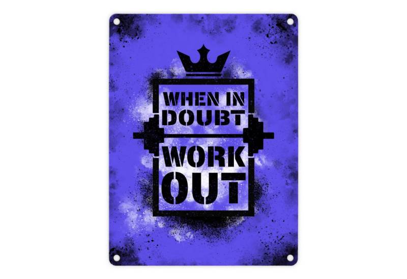 speecheese Metallschild When in doubt Work out Metallschild 15x20 cm mit motivierendem Spruch speecheese Metallschild When in doubt Work out Metallschild 15x20 cm mit motivierendem Spruch von speecheese