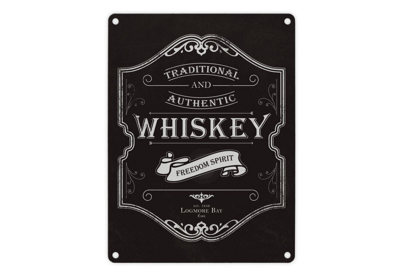 speecheese Metallschild Whiskey Logo Schild Blechschild Aluminiumschild Emailleschild von speecheese