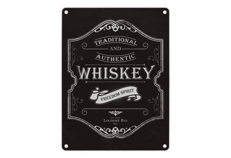speecheese Metallschild Whiskey Logo Schild Blechschild Aluminiumschild Emailleschild von speecheese