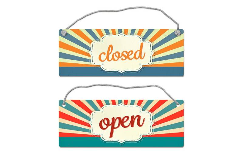 speecheese Metallschild open oder closed Wendeschild mit Kordel Schild Türschild Türhänger von speecheese
