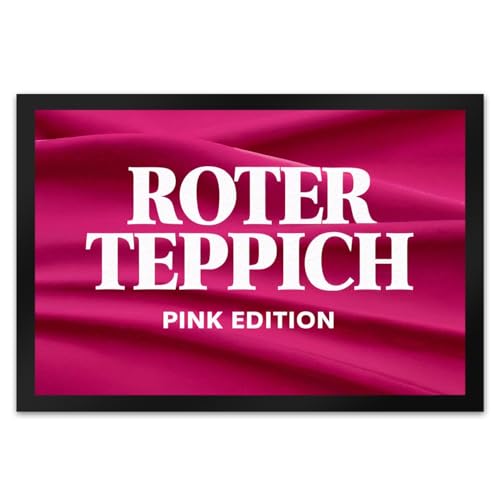 speecheese Roter Teppich Pink Edition Fußmatte XL in 40x60 cm mit auffälligem Design pinkem Hintergrund minimalistischer Stil modernes Upgrade für Ihr Zuhause von speecheese