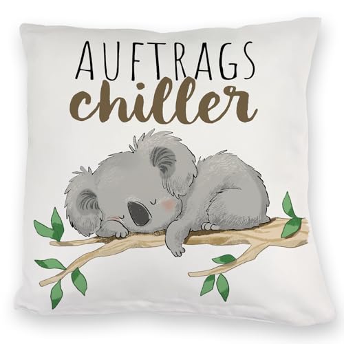 speecheese Schlafender Koala Kuschelkissen mit Spruch Auftragschiller EIN bequemes DekoKuschelkissen für das Sofa lustiges Motiv Teenager Kuscheliger Bär Kuschelkissen bezug Bedruckt Inlay von speecheese