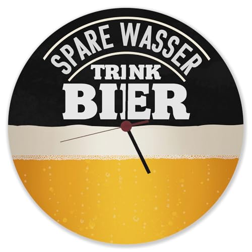 speecheese Spare Wasser Trink Bier Wanduhr aus Alu Witzige Uhr für Männer mit Biermotiv als Dekoration für den Partykeller oder für die Kneipe des Vertrauens speecheese Spare Wasser Trink Bier Wanduhr aus Alu Witzige Uhr für Männer mit Biermotiv als Dekoration für den Partykeller oder für die Kneipe des Vertrauens von speecheese