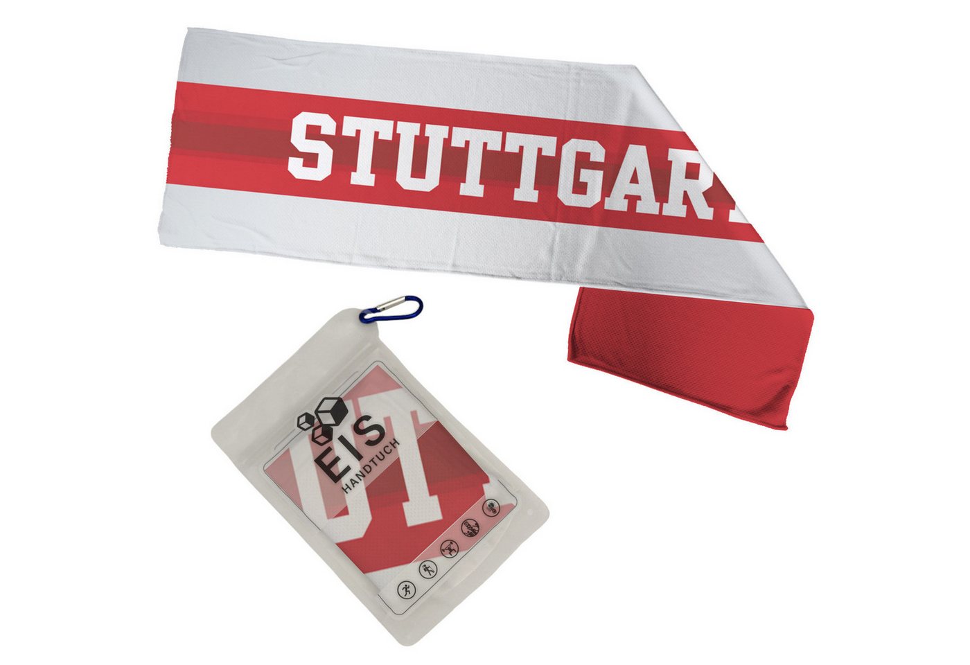 speecheese Sporthandtuch Stuttgart Eishandtuch mit rotem Brustring speecheese Sporthandtuch Stuttgart Eishandtuch mit rotem Brustring von speecheese