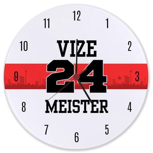 speecheese Stuttgart Brustring Wanduhr aus Glas mit Spruch Vizemeister 2024 Fußball-Tradition aus Schwaben Überrasche jeden Vizegart mit Liga- und internationalem Flair speecheese Stuttgart Brustring Wanduhr aus Glas mit Spruch Vizemeister 2024 Fußball-Tradition aus Schwaben Überrasche jeden Vizegart mit Liga- und internationalem Flair von speecheese
