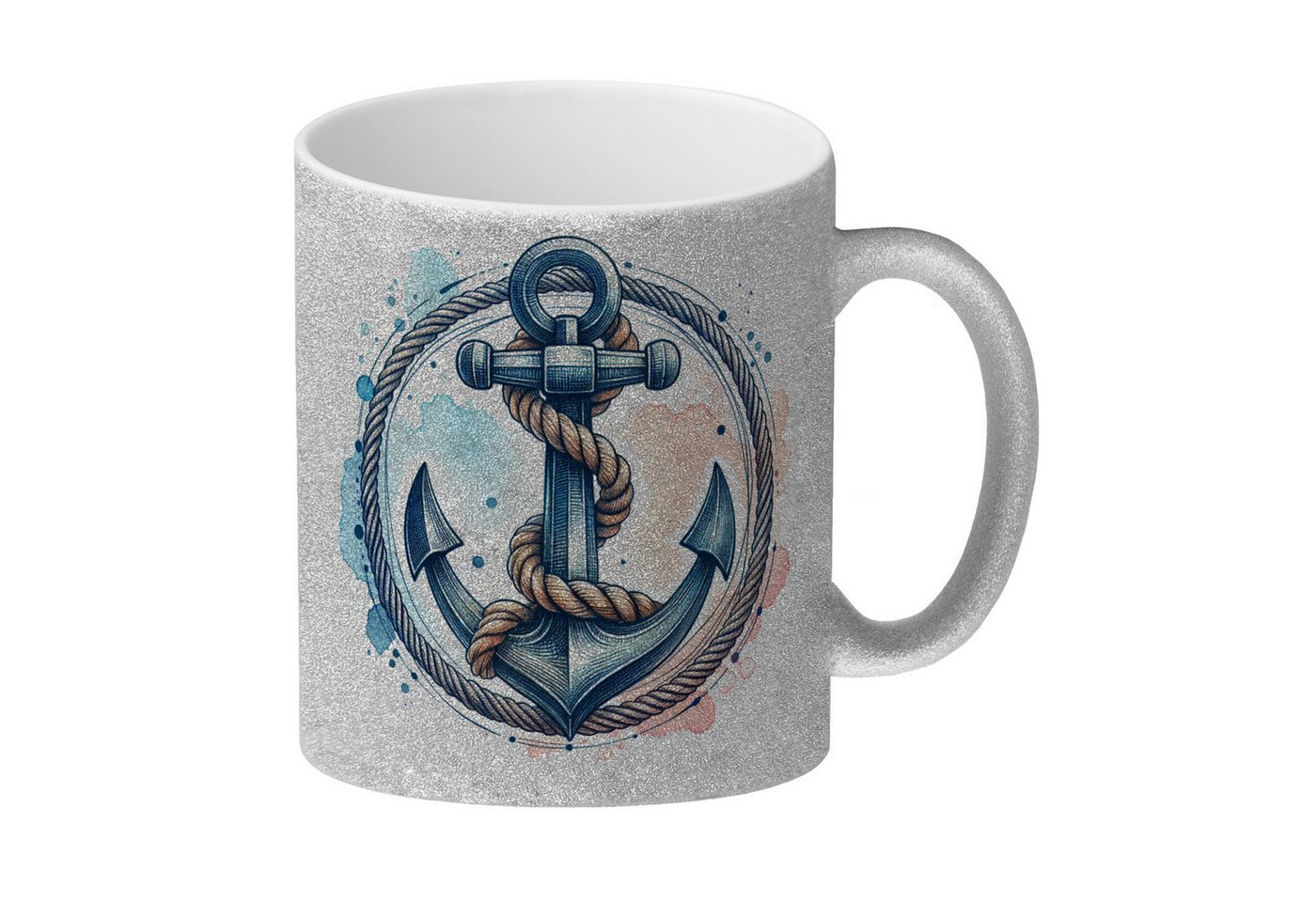 speecheese Tasse Anker mit Seil Glitzer-Kaffeebecher speecheese Tasse Anker mit Seil Glitzer-Kaffeebecher von speecheese