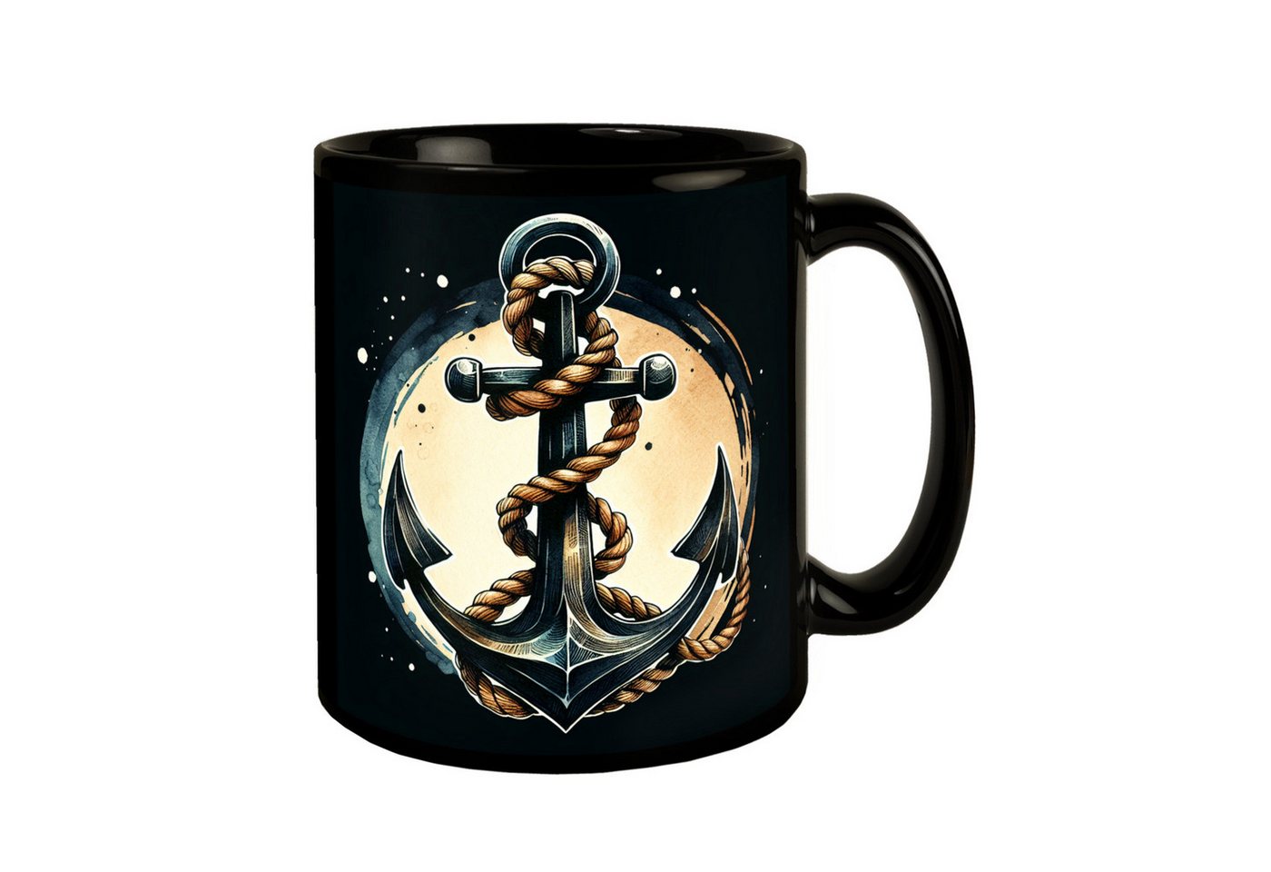 speecheese Tasse Anker mit Seil Tasse in Schwarz speecheese Tasse Anker mit Seil Tasse in Schwarz von speecheese