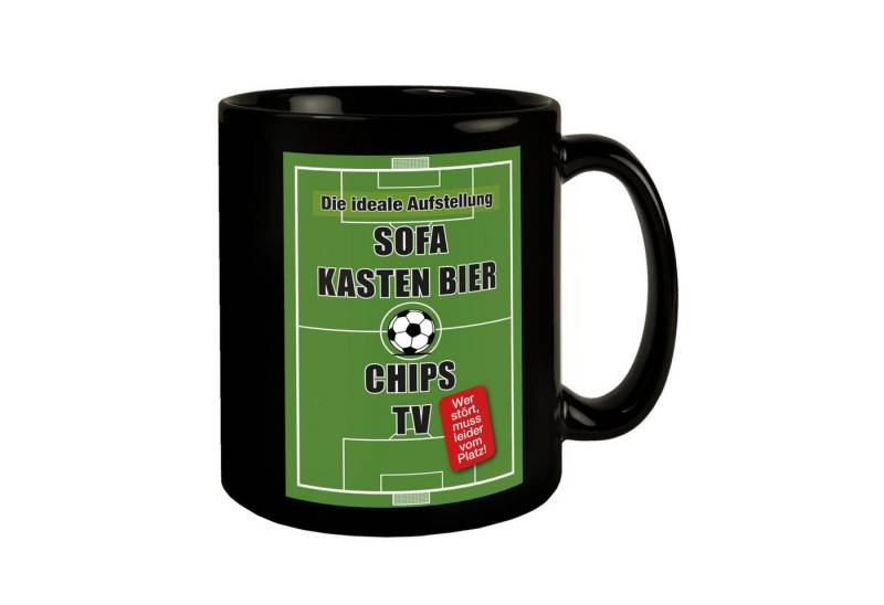speecheese Tasse Die perfekte Aufstellung Tasse : Sofa, Bier, Chips, TV! von speecheese