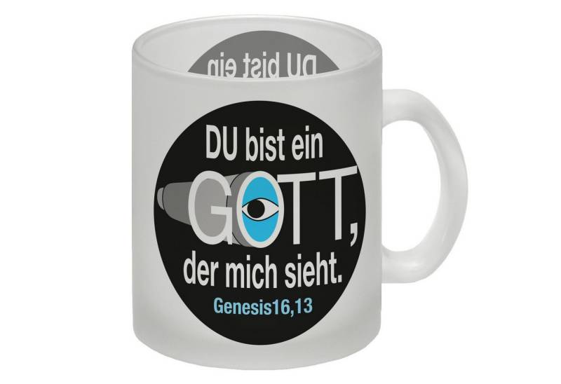 speecheese Tasse Du bist ein Gott der mich sieht. Glas Tasse mit Bibel Zitat in von speecheese