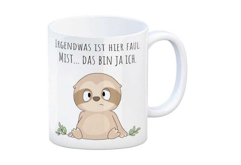 speecheese Tasse Faultier Kaffeebecher mit Spruch Ich bin faul von speecheese