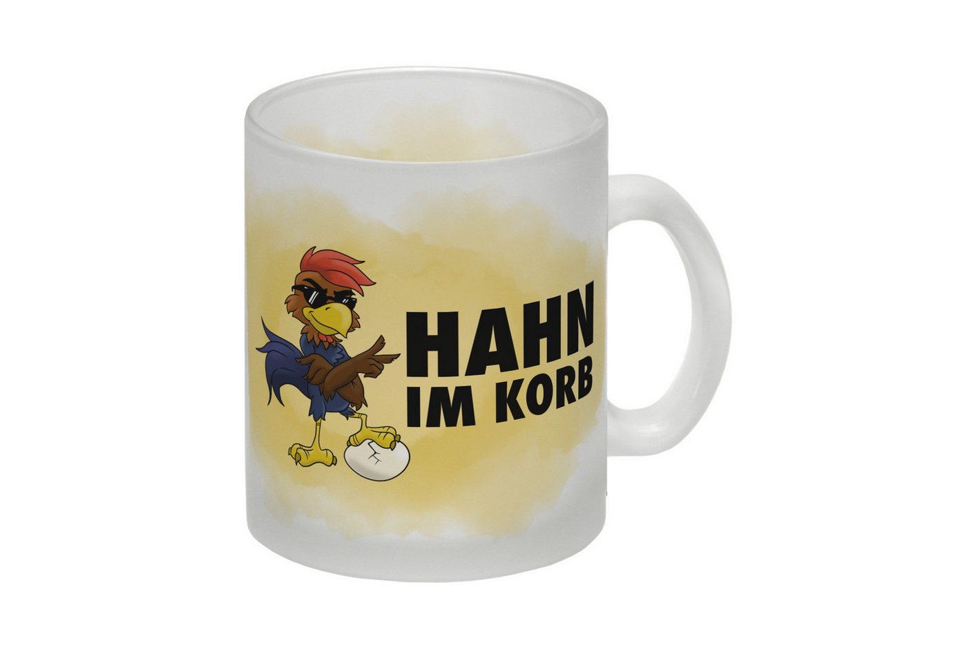 speecheese Tasse Hahn im Korb Glas Tasse Das einzigartige Cartoon Motiv eines Hahns zu speecheese Tasse Hahn im Korb Glas Tasse Das einzigartige Cartoon Motiv eines Hahns zu von speecheese
