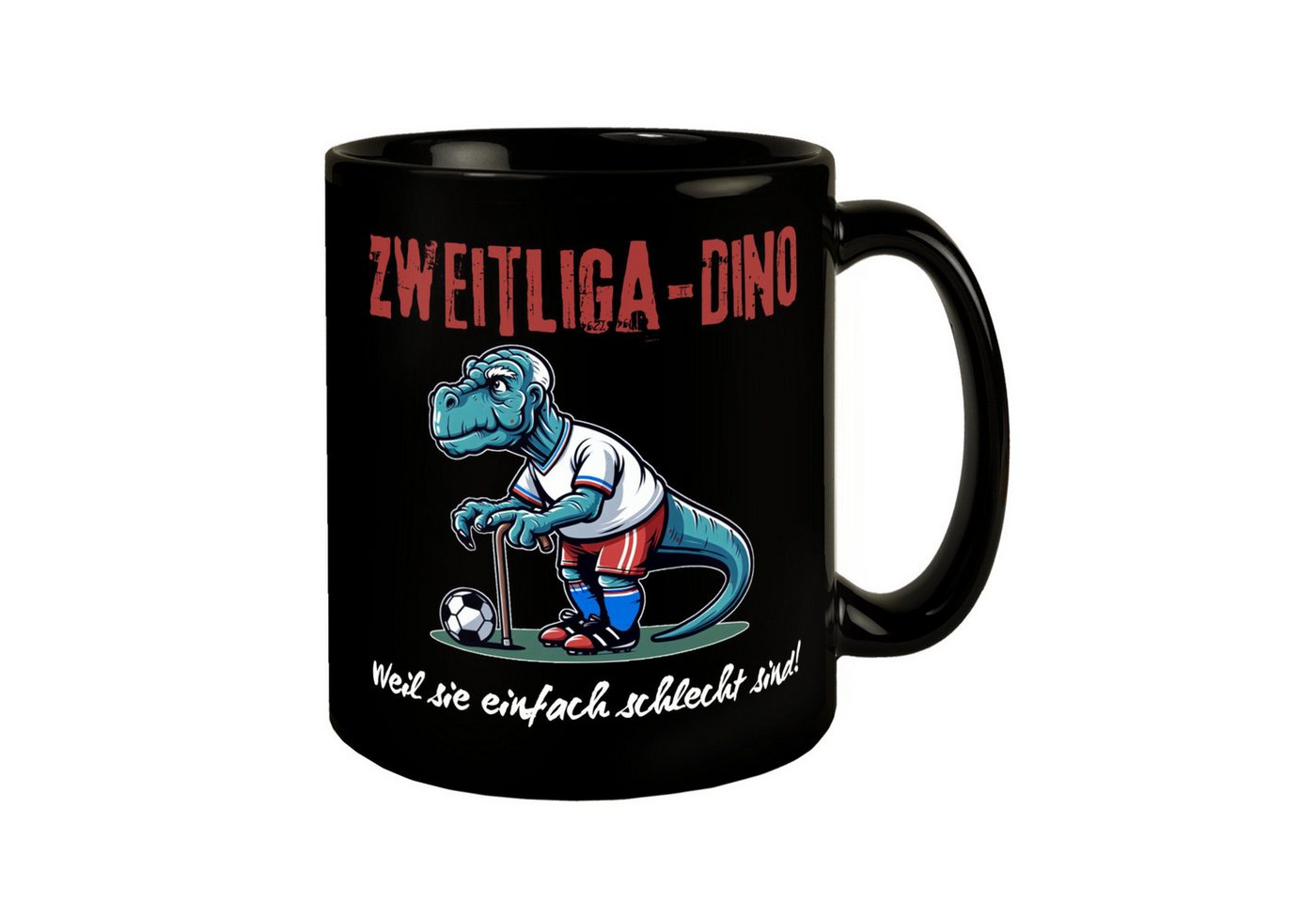 speecheese Tasse Hamburg Zweitliga Dino Tasse in Schwarz mit Spruch Weil sie einfach speecheese Tasse Hamburg Zweitliga Dino Tasse in Schwarz mit Spruch Weil sie einfach von speecheese