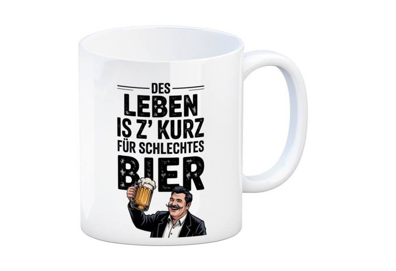 speecheese Tasse Leben zu kurz für schlechtes Bier Kaffeebecher Mann mit Bierkrug von speecheese