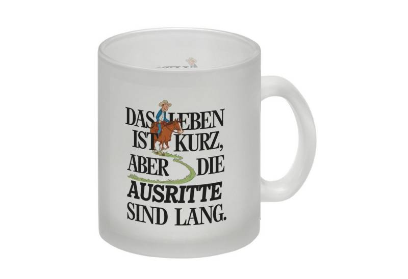 speecheese Tasse Reiter Spruch Glas Tasse Ausritte sind lang von speecheese