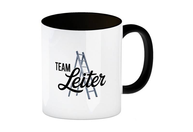 speecheese Tasse TEAM Leiter Kaffeebecher in schwarz für den Teamleiter von speecheese
