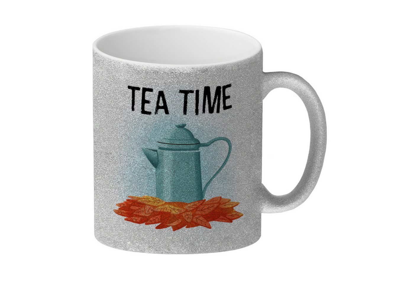 speecheese Tasse Tea Time Teekanne Glitzer-Kaffeebecher für den Herbst von speecheese