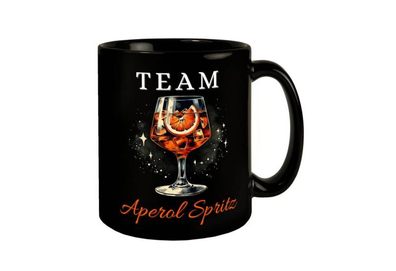 speecheese Tasse Team Aperol Spritz Tasse in Schwarz von speecheese