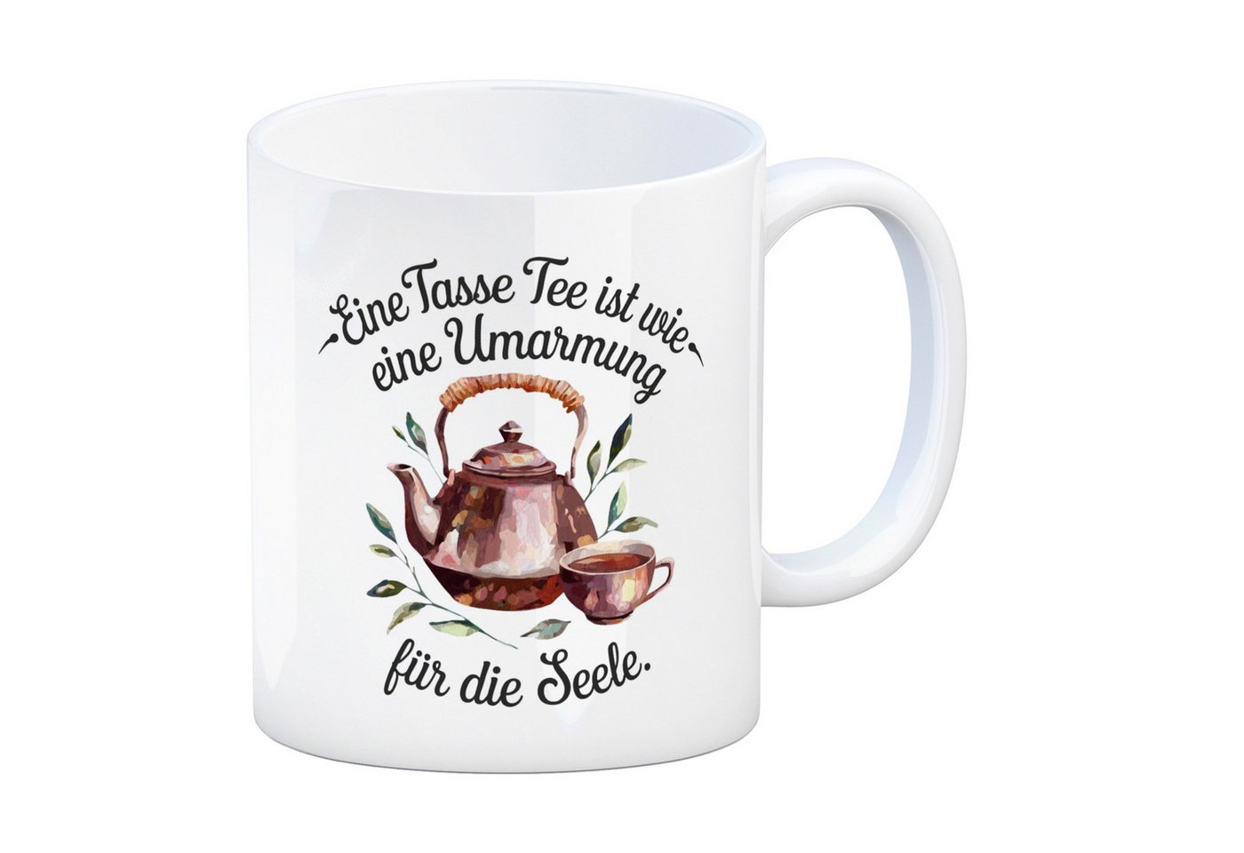 speecheese Tasse Teekanne mit Tasse - Umarmung für die Seele Kaffeebecher von speecheese