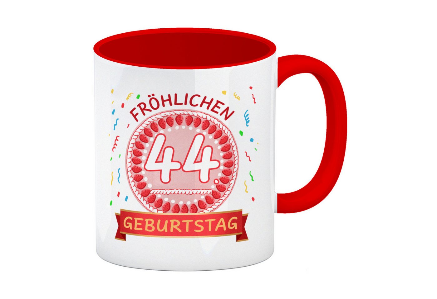 speecheese Tasse Witziger Kaffeebecher Rot für den 44. Geburtstag mit Motiv: Torte speecheese Tasse Witziger Kaffeebecher Rot für den 44. Geburtstag mit Motiv: Torte von speecheese