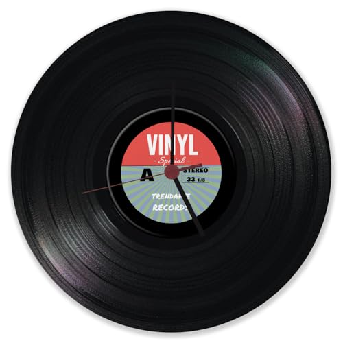 speecheese Vinyl Schallplatte Wanduhr aus Alu eine dekorative Uhr für das Wohnzimmer Wanduhr aus Alu Motiv Trendaffe Records Schallplattenspieler Retro 80er Musik Musiker Musik-Fan Nostalgie speecheese Vinyl Schallplatte Wanduhr aus Alu eine dekorative Uhr für das Wohnzimmer Wanduhr aus Alu Motiv Trendaffe Records Schallplattenspieler Retro 80er Musik Musiker Musik-Fan Nostalgie von speecheese