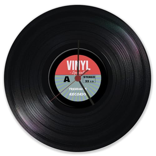 speecheese Vinyl Schallplatte Wanduhr aus Glas eine dekorative Uhr für das Wohnzimmer Wanduhr aus Glas Motiv Trendaffe Records Schallplattenspieler Retro 80er Musik Musiker Musik-Fan speecheese Vinyl Schallplatte Wanduhr aus Glas eine dekorative Uhr für das Wohnzimmer Wanduhr aus Glas Motiv Trendaffe Records Schallplattenspieler Retro 80er Musik Musiker Musik-Fan von speecheese