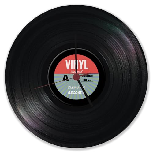 speecheese Vinyl Schallplatte Wanduhr eine dekorative Uhr für das Wohnzimmer Wanduhr Motiv Trendaffe Records Schallplattenspieler Retro 80er Musik Musiker Musik-Fan Nostalgie Schallplatten speecheese Vinyl Schallplatte Wanduhr eine dekorative Uhr für das Wohnzimmer Wanduhr Motiv Trendaffe Records Schallplattenspieler Retro 80er Musik Musiker Musik-Fan Nostalgie Schallplatten von speecheese
