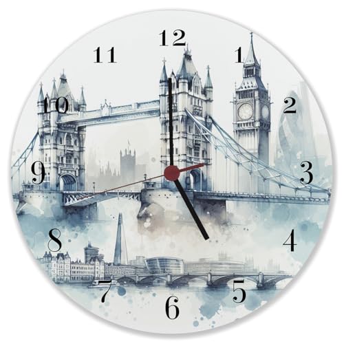 speecheese Wahrzeichen London Wanduhr Big Ben Tower Bridge Design Eye-Catcher im Buckingham Palace-Stil London Flair von speecheese