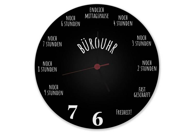 speecheese Wanduhr Bürouhr mit Feierabend Countdown Wanduhr aus Alu von speecheese