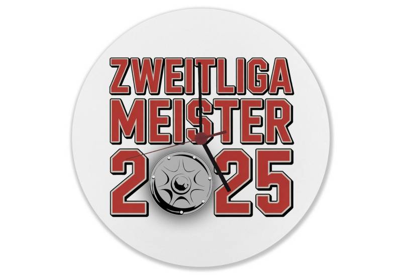 speecheese Wanduhr Köln Zweitliga Meister 2025 Wanduhr aus MDF mit Meisterschale der 2. von speecheese
