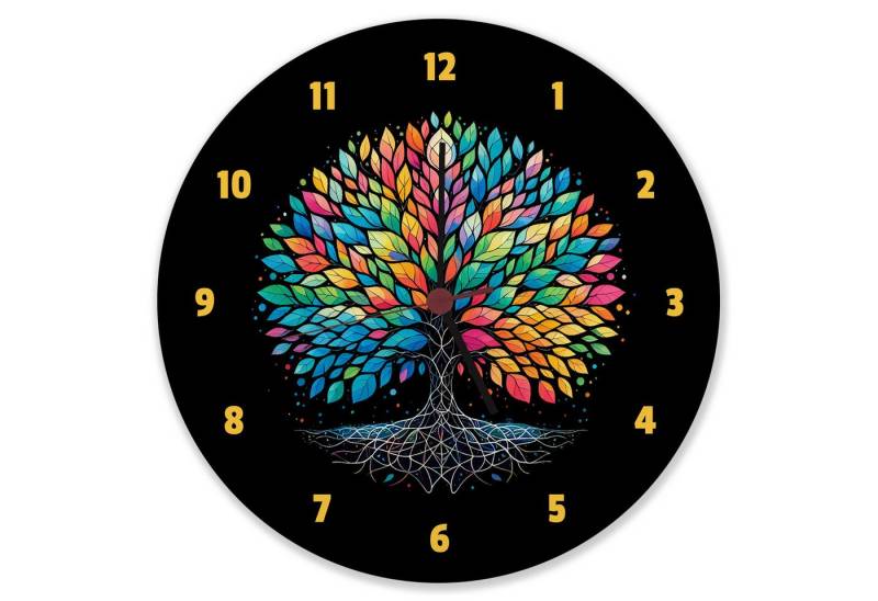 speecheese Wanduhr Lebensbaum Wanduhr aus Alu von speecheese