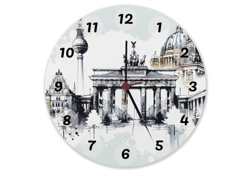 speecheese Wanduhr Skyline Berlin Wanduhr aus Alu von speecheese