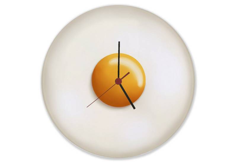speecheese Wanduhr Spiegelei Wanduhr aus Glas von speecheese